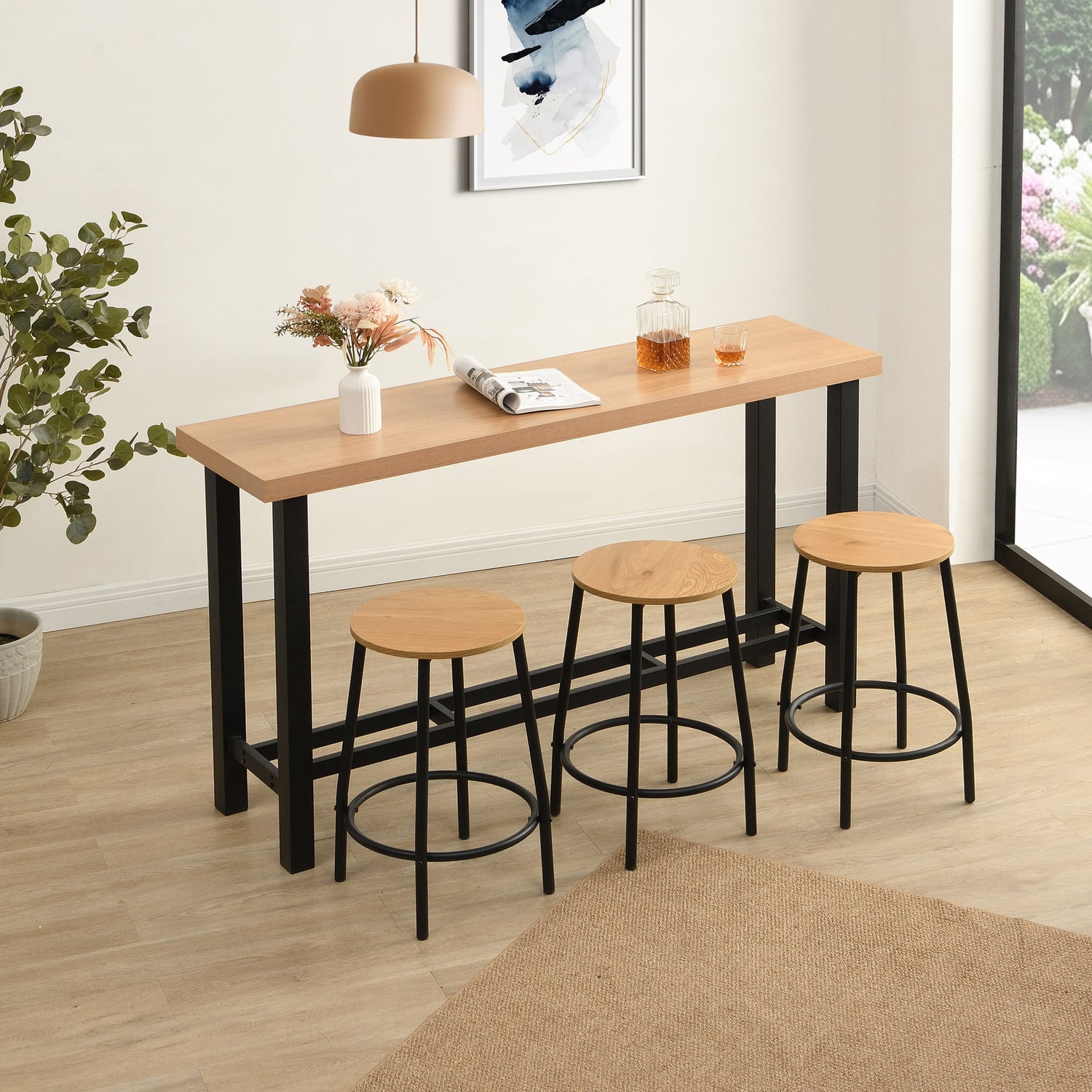 3 Seater Myra Bar Table & Stool Set