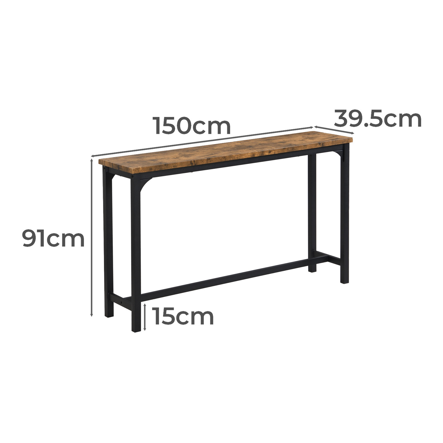 3 Seater Myra Bar Table & Stool Set