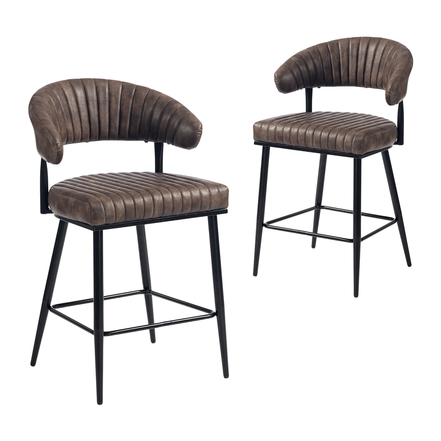 66cm Aires Faux Leather Bar Stools