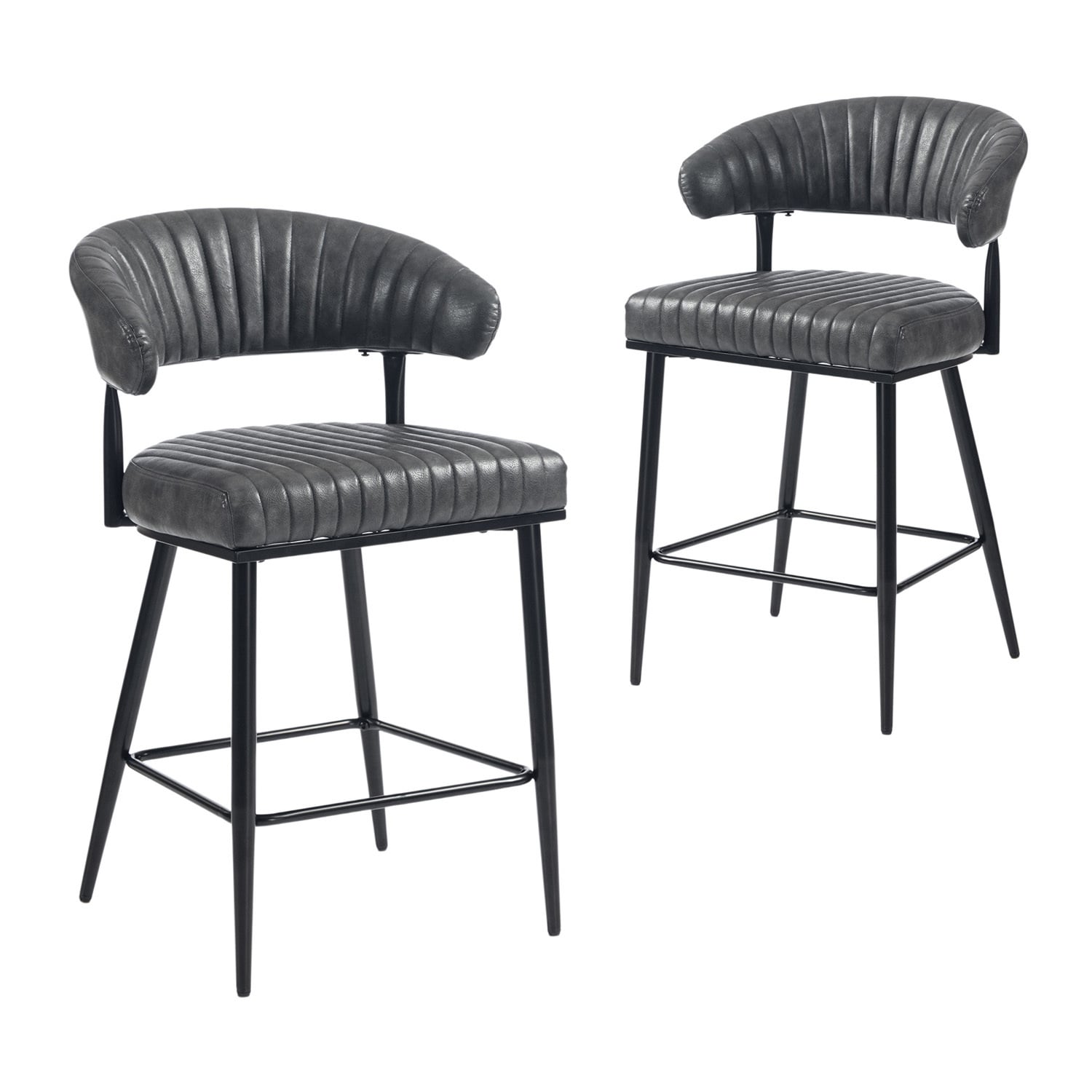 66cm Aires Faux Leather Bar Stools