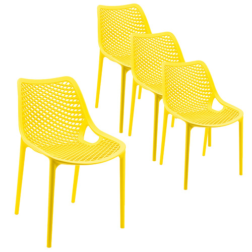 yellow outdoor dining chairs