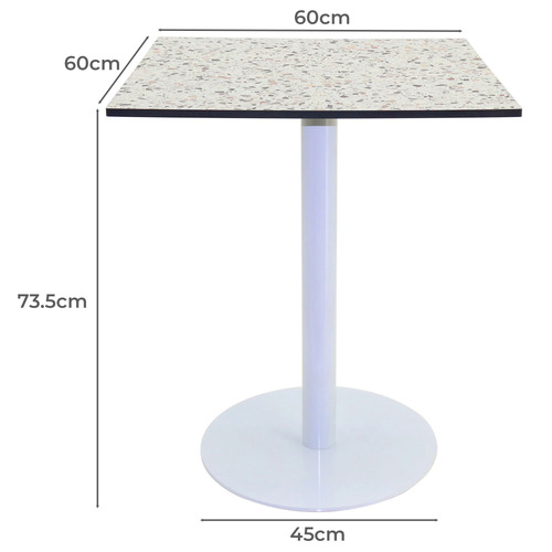 Gloss White Paige Square Outdoor Dining Table