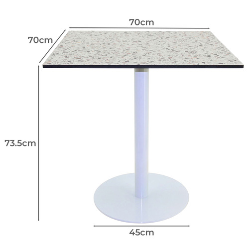 Gloss White Paige Square Outdoor Dining Table
