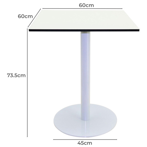 Gloss White Lyon Square Outdoor Dining Table