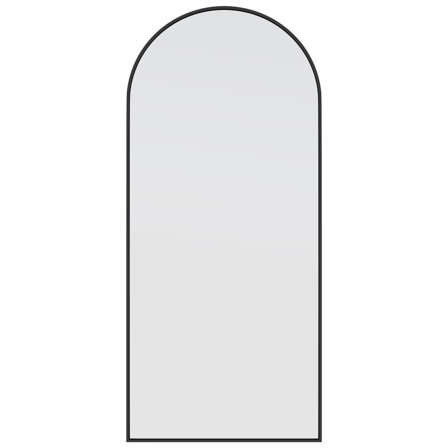 PrincipleArc Black Lani Arched Stainless Steel Leaner Mirror Temple