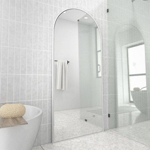 170 x 76cm Arched Leaner Stainless Steel Dressing Wall Mirror