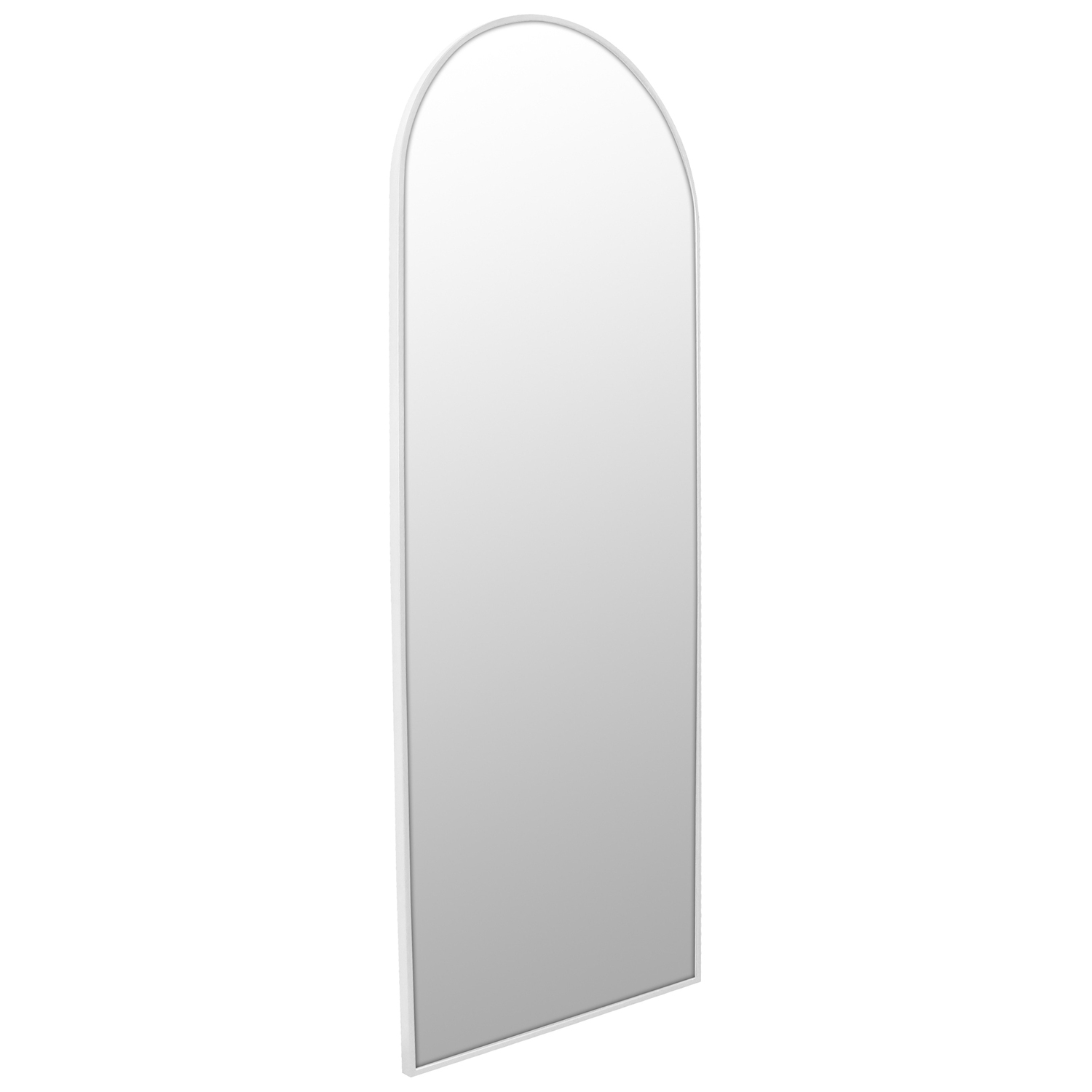 PrincipleArc White Lani Arched Stainless Steel Leaner Mirror The