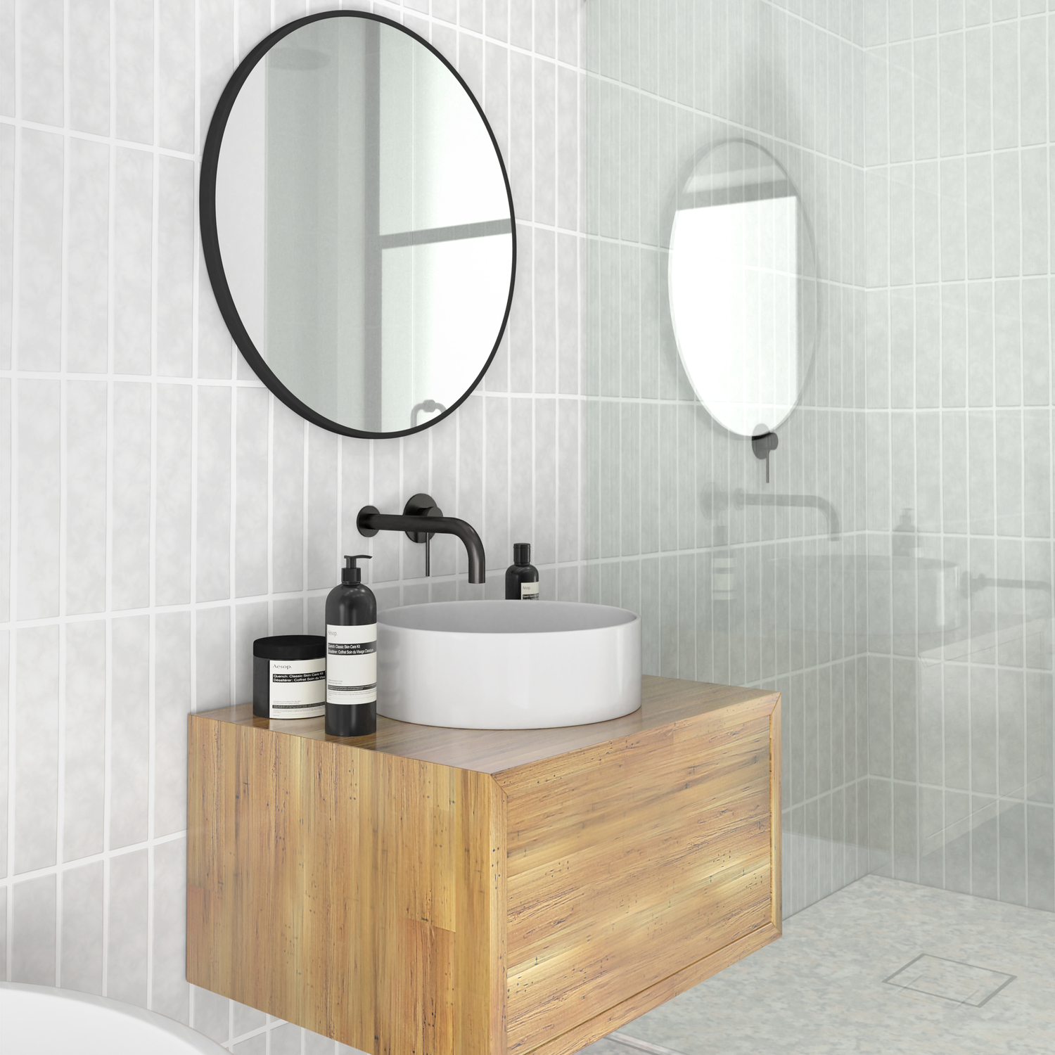 60cm Round Stainless Steel Wall Mirror