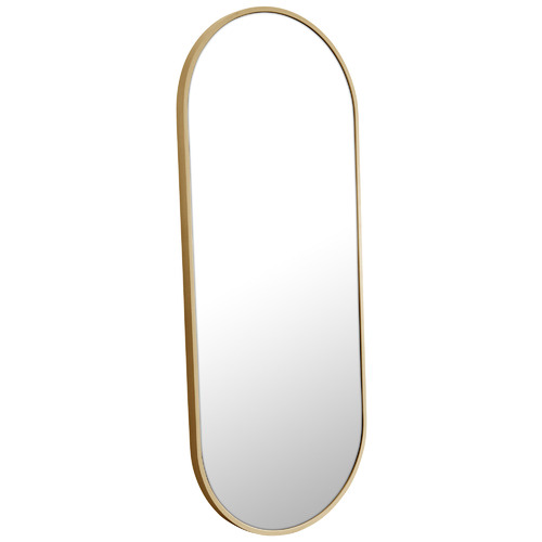100 x 40cm Pill Shaped Stainless Steel Wall Mirror