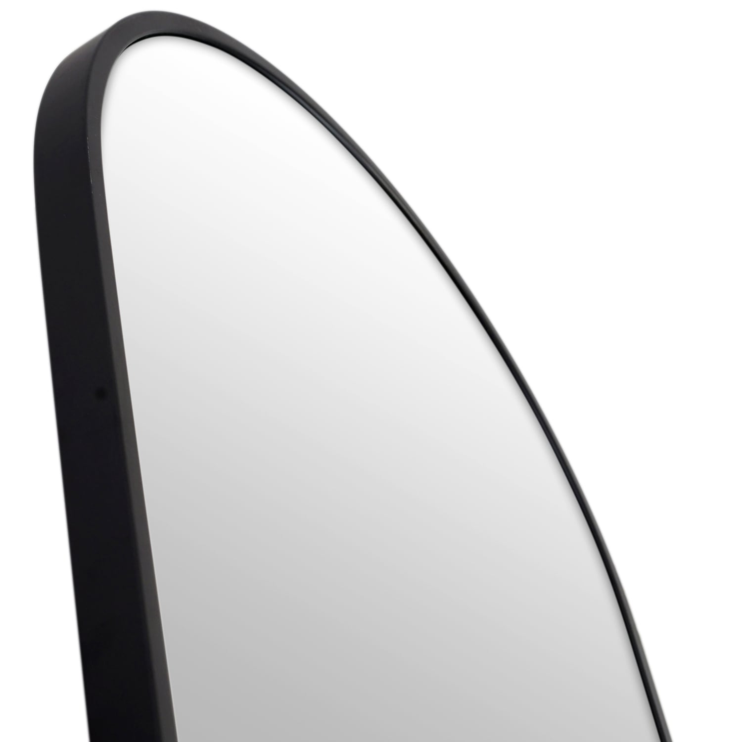 90 x 56cm Pill Shaped Stainless Steel Wall Mirror