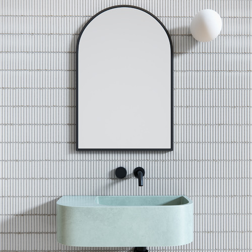 Arched Stainless Steel Wall Mirror