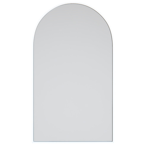 Arched Stainless Steel Framed Wall Mirror