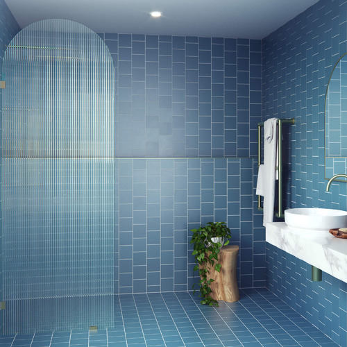 PrincipleArc Arch Fluted Shower Screen | Temple & Webster
