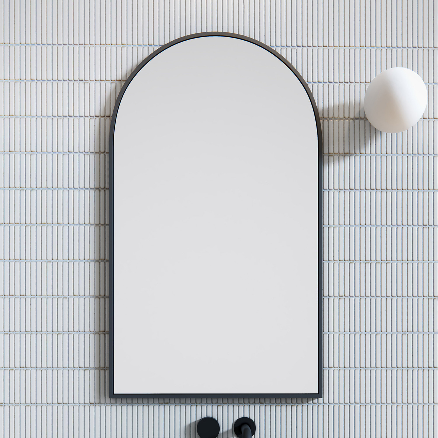 Rex Arched Stainless Steel Wall Mirror