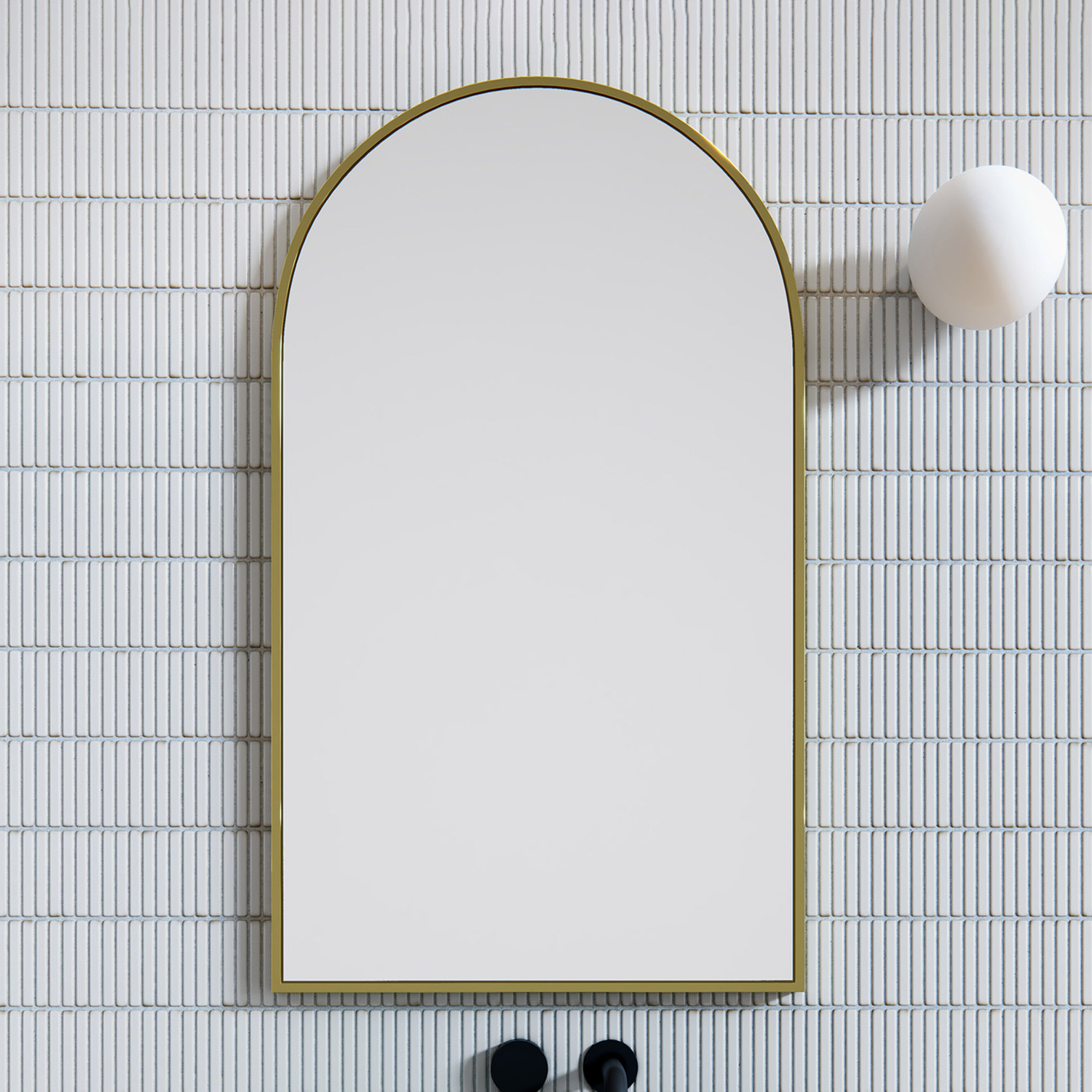 Rex Arched Stainless Steel Wall Mirror