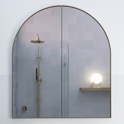 Caleb Arch Stainless Steel Mirror Cabinet