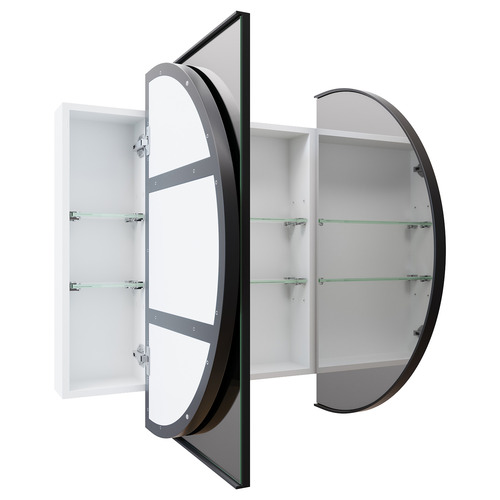 H76 X W120cm Caleb Pill-Shape Mirror Cabinet