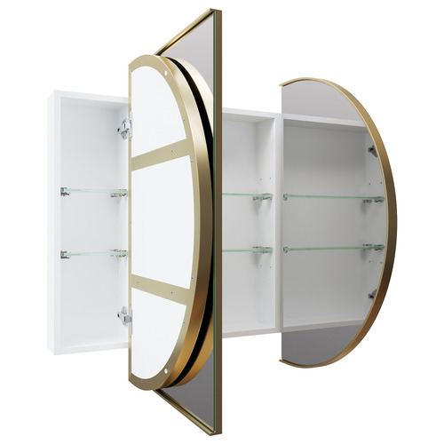 H76 X W120cm Caleb Pill-Shape Mirror Cabinet