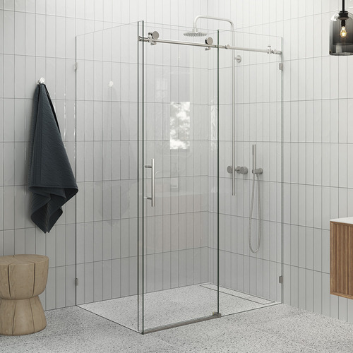 122cm Maddison Glass Sliding Shower Screen | Temple & Webster