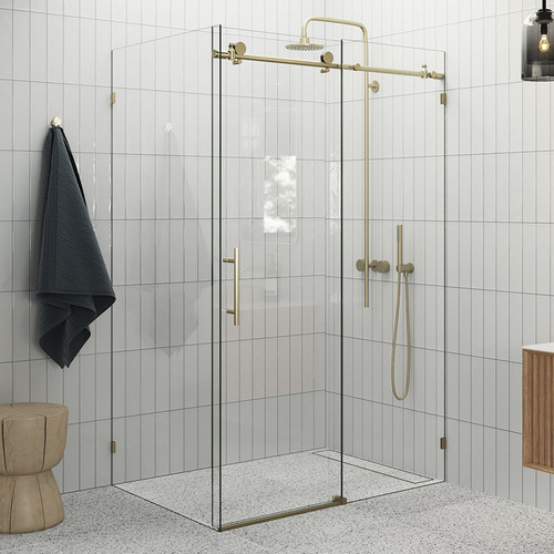 132cm Maddison Glass Sliding Shower Screen | Temple & Webster