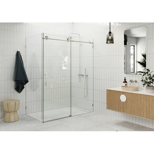 142cm Maddison Glass Sliding Shower Screen Enclosure