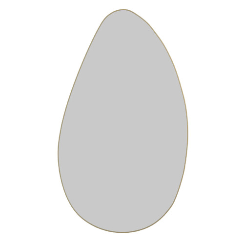 120cm Satin Brass Pebble Steel Wall Mirror