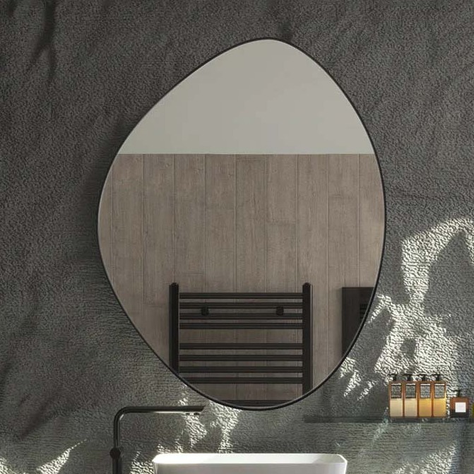 90cm Pebble Steel Wall Mirror