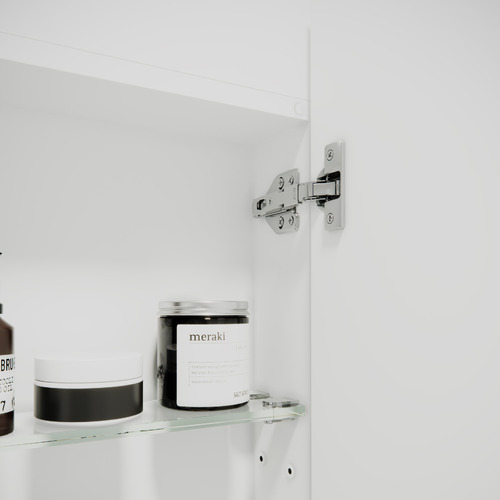 Ava 560mm Pill Frameless Mirrored Shaving Cabinet with Glass Shelf