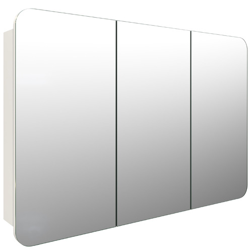 Ava 1200mm Frameless Mirrored Shaving Cabinet with Glass Shelves