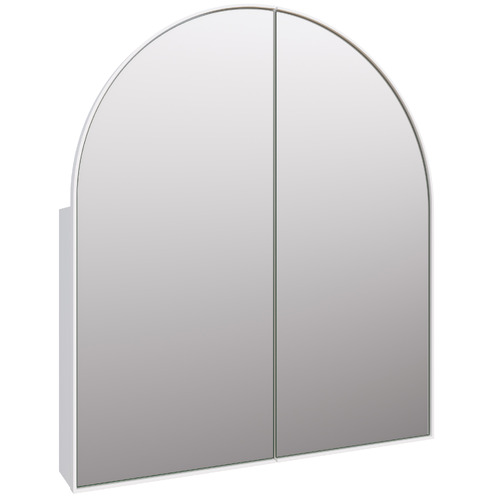 Ava 760mm Arch Mirrored Shaving Cabinet with Glass Shelves