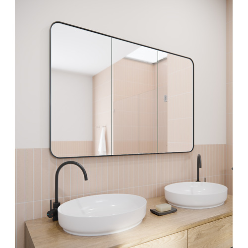 Ava 1200mm Mirrored Shaving Cabinet with Glass Shelves