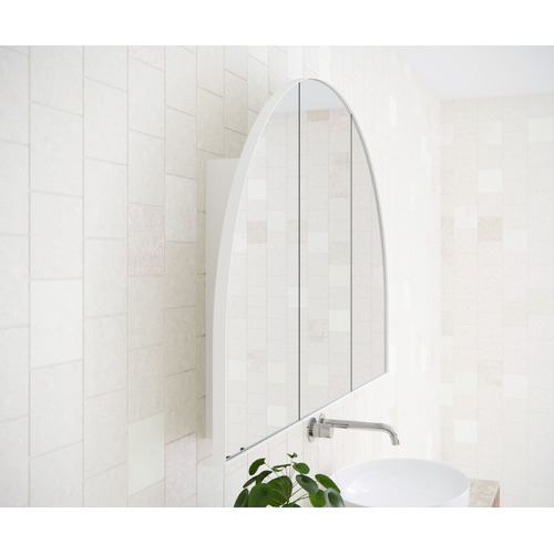 Ava 1200mm Arch Mirrored Shaving Cabinet with Glass Shelves