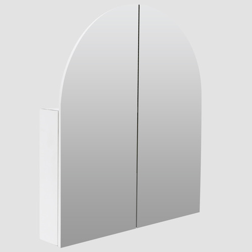 Ava 760mm Arch Frameless Mirrored Shaving Cabinet with Glass Shelf