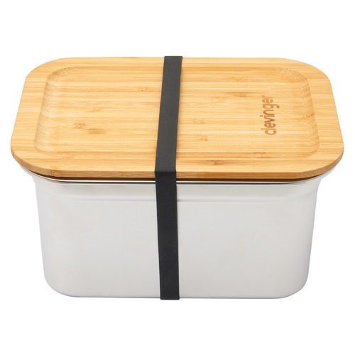 2000ml Stainless Steel & Bamboo Lunch Box 