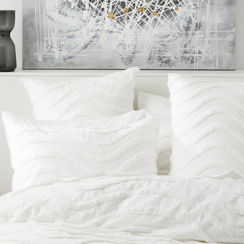 White Wave Cotton Quilt Cover Set