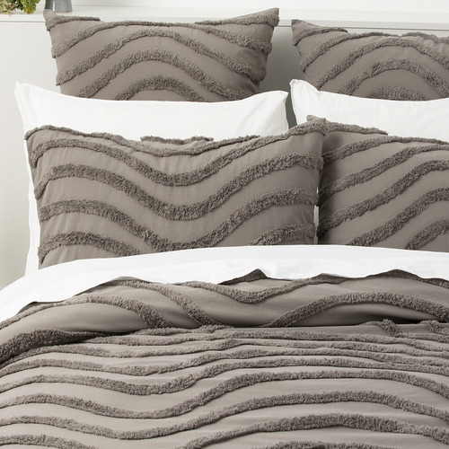 Grey Wave Cotton Quilt Cover Set