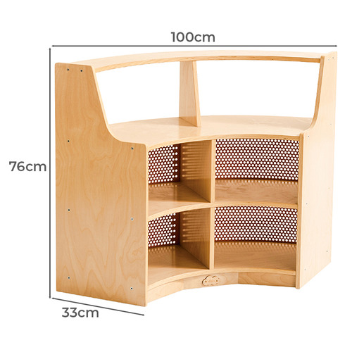 Jooyes Kids' 6 Shelf Curved Bookcase