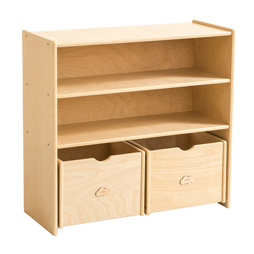 Jooyes Kids' 2 Shelf Bookcase with Toy Storage