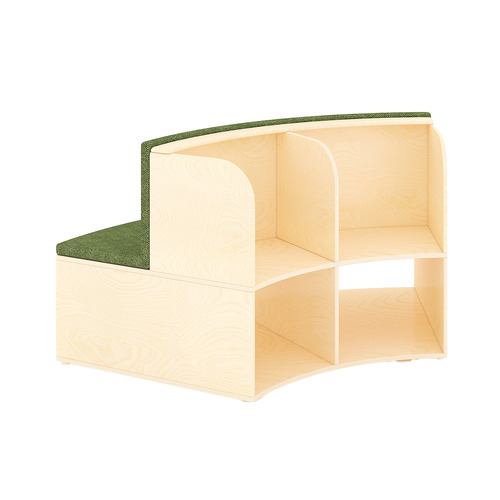 Kids' Clara 4 Shelf Bookcase with Bench