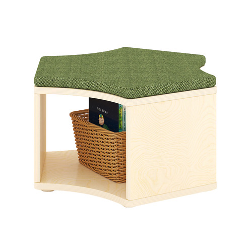 Kids' 52cm Clara Polygon Bookcase with Bench