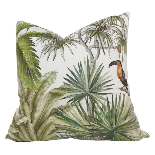 Macaw RocoColonial Square Velvet Cushion