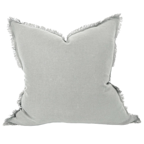 Hazelhurst Fringed French Linen Cushion