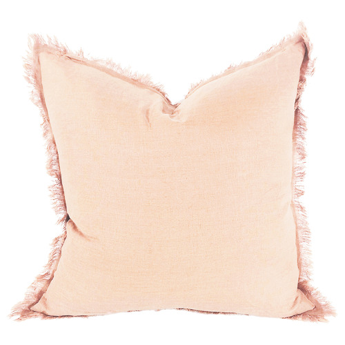 Hazelhurst Fringed French Linen Cushion