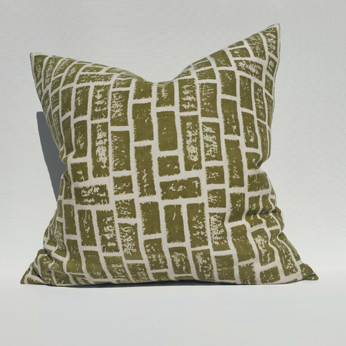 Artisan Block Printed Relic French Linen Cushion