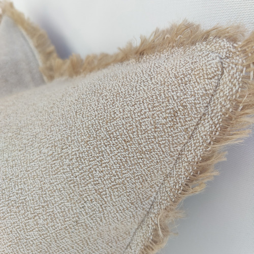 Natural Flax Bedouin Rustic Jute Linen Cushion