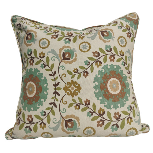Floral Designer Fabric by HARNER Cotton-Blend Cushion