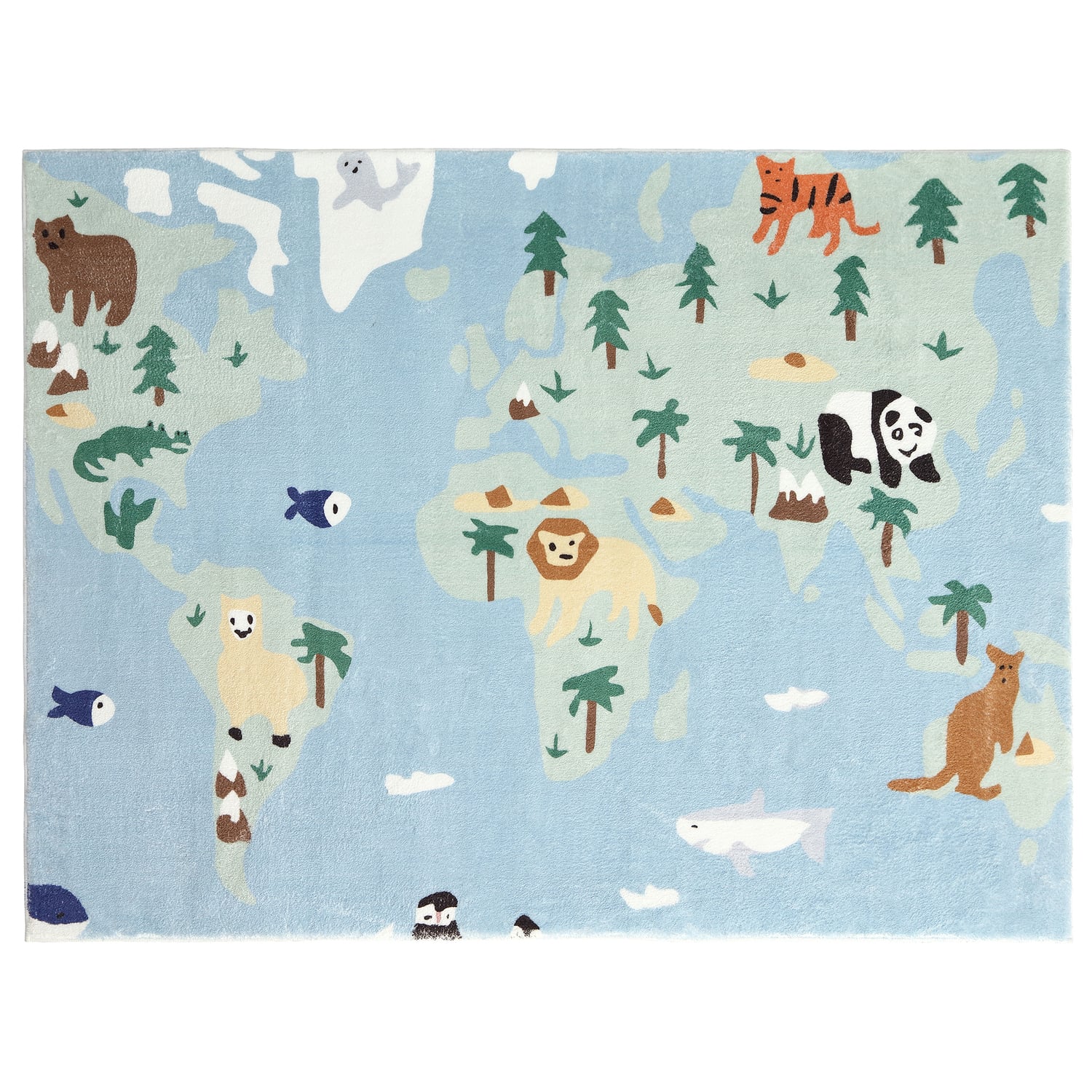 Animal Map Drew Power-Loomed Rug