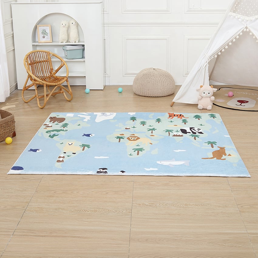 Animal Map Drew Power-Loomed Rug