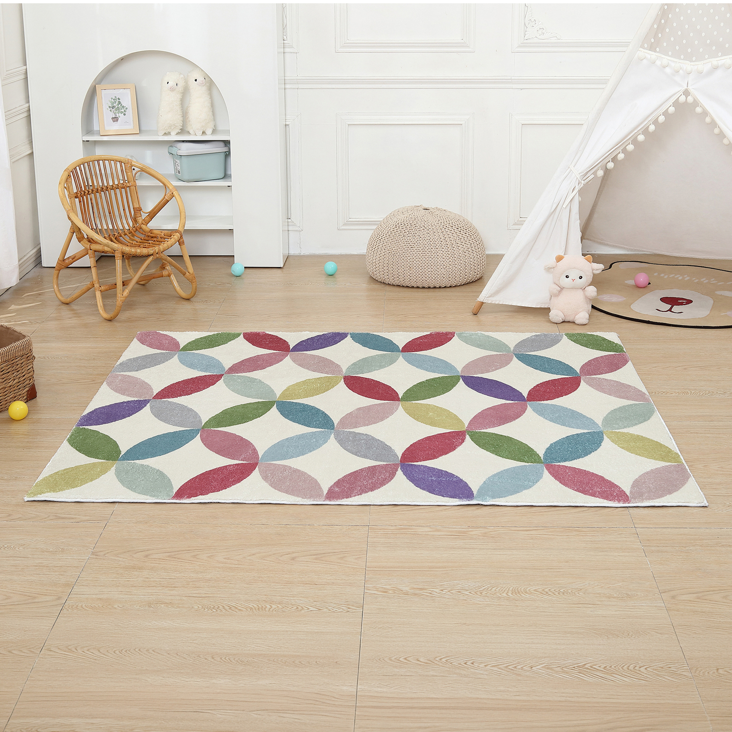 Colourful Shape Charlie Power-Loomed Rug