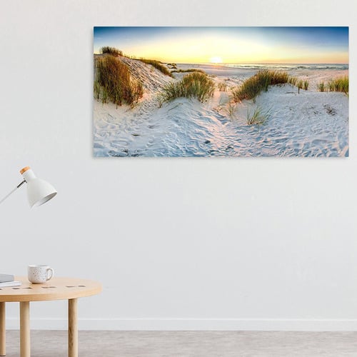 Good Morning By The Beach Canvas Wall Art